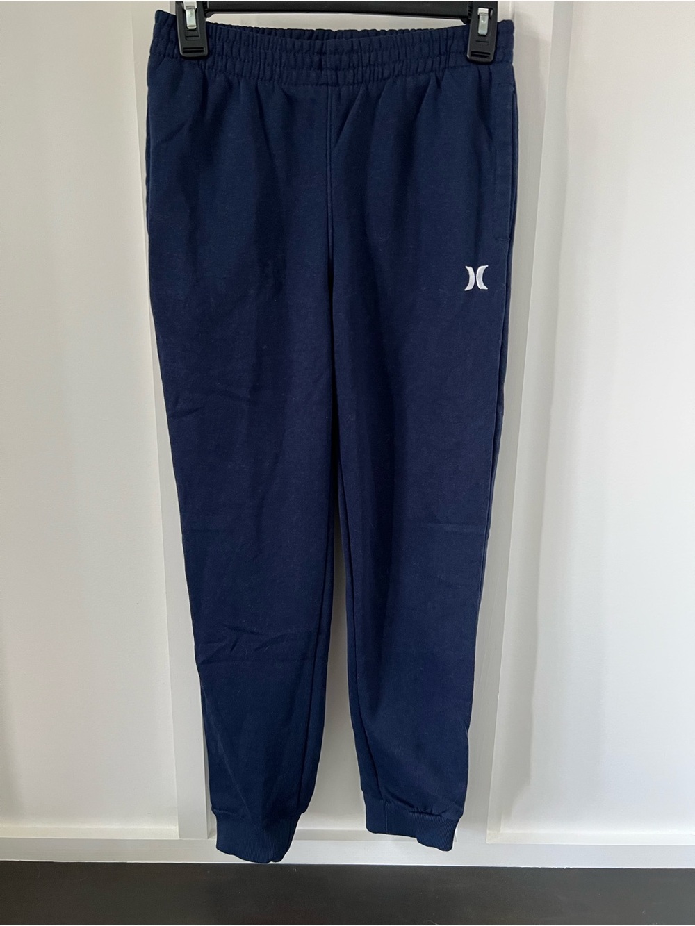 Hurley Kids Navy Sweat Joggers with White Logo